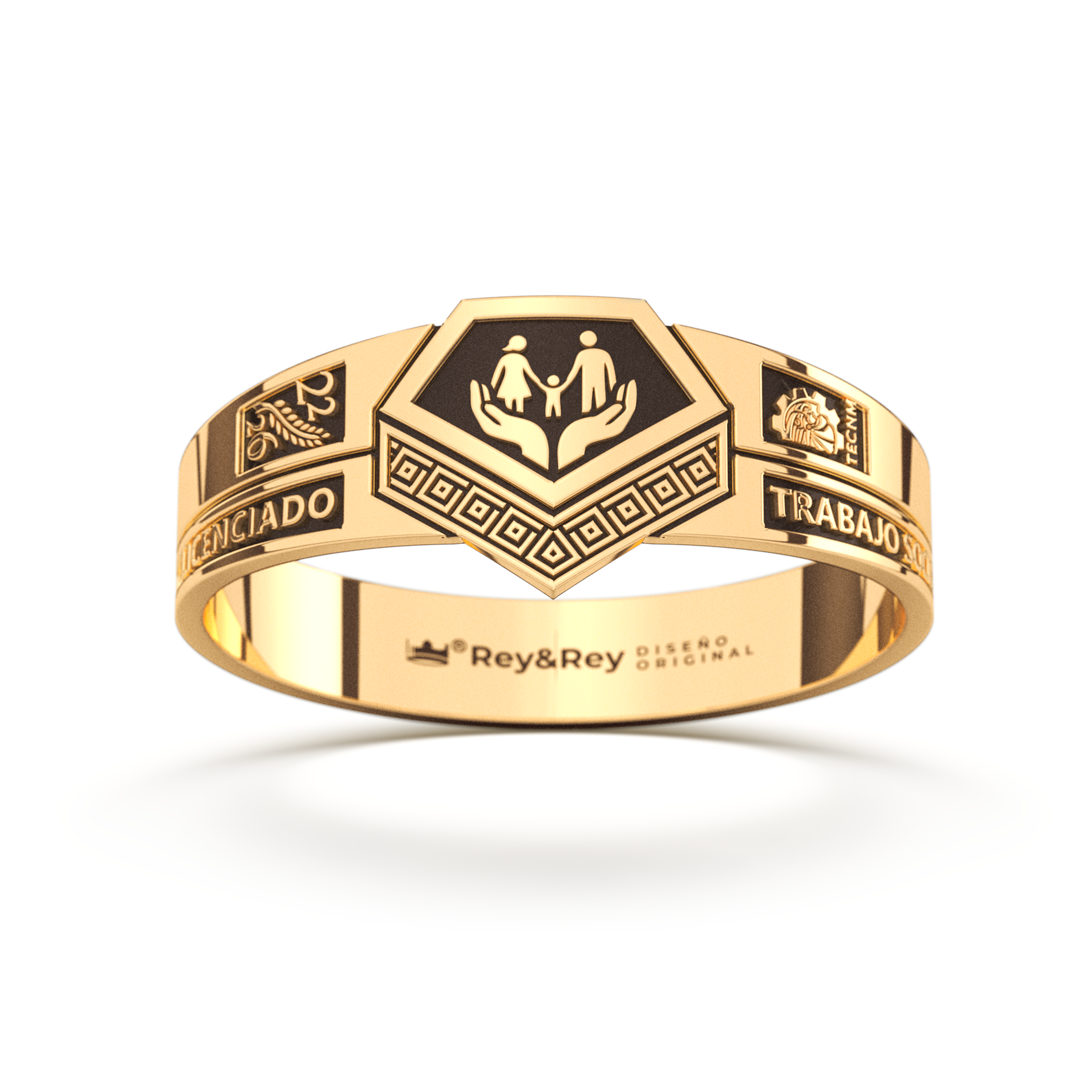 Anillo Graduación Alianza Grecas Plata