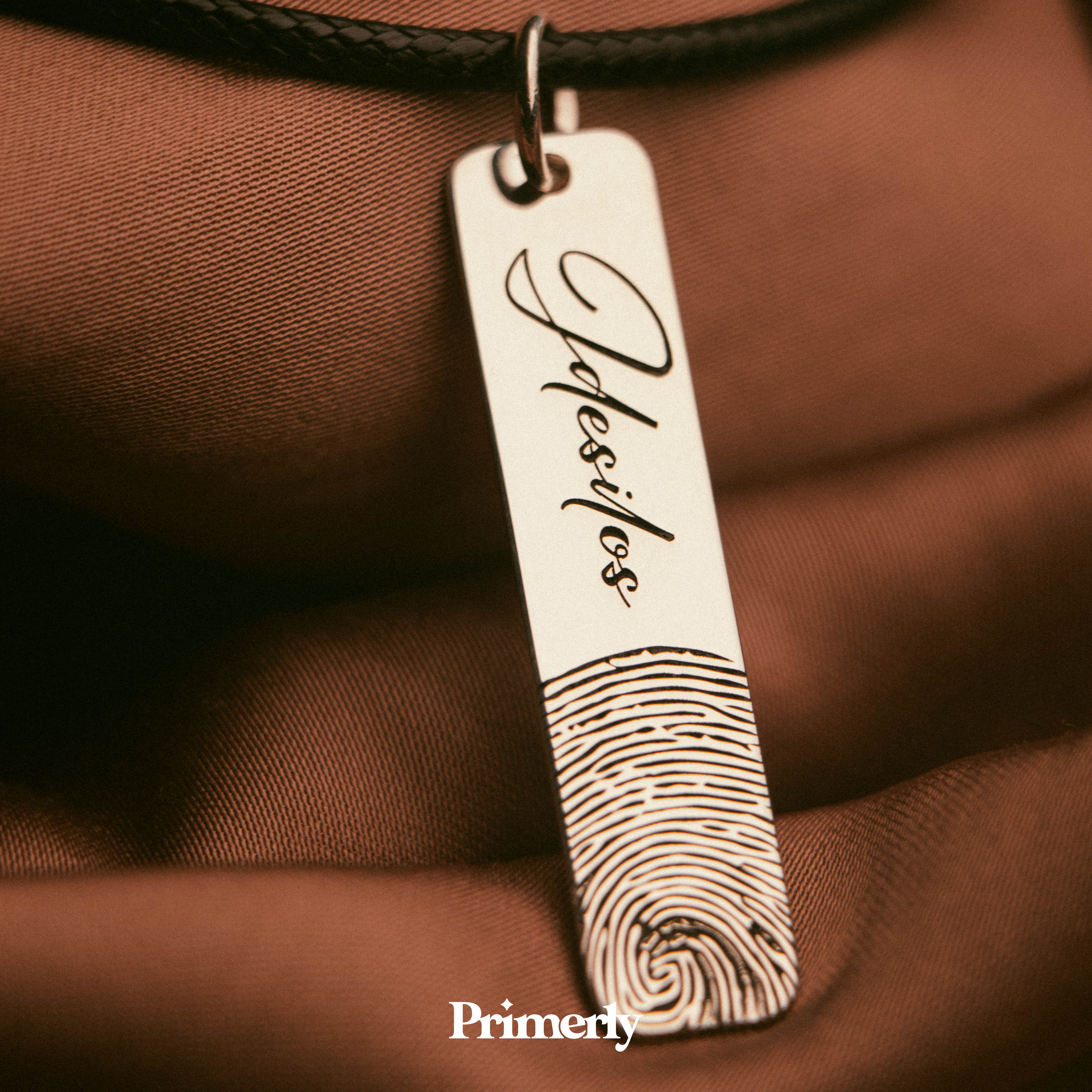 Etiqueta Huella Personalizable Plata .925