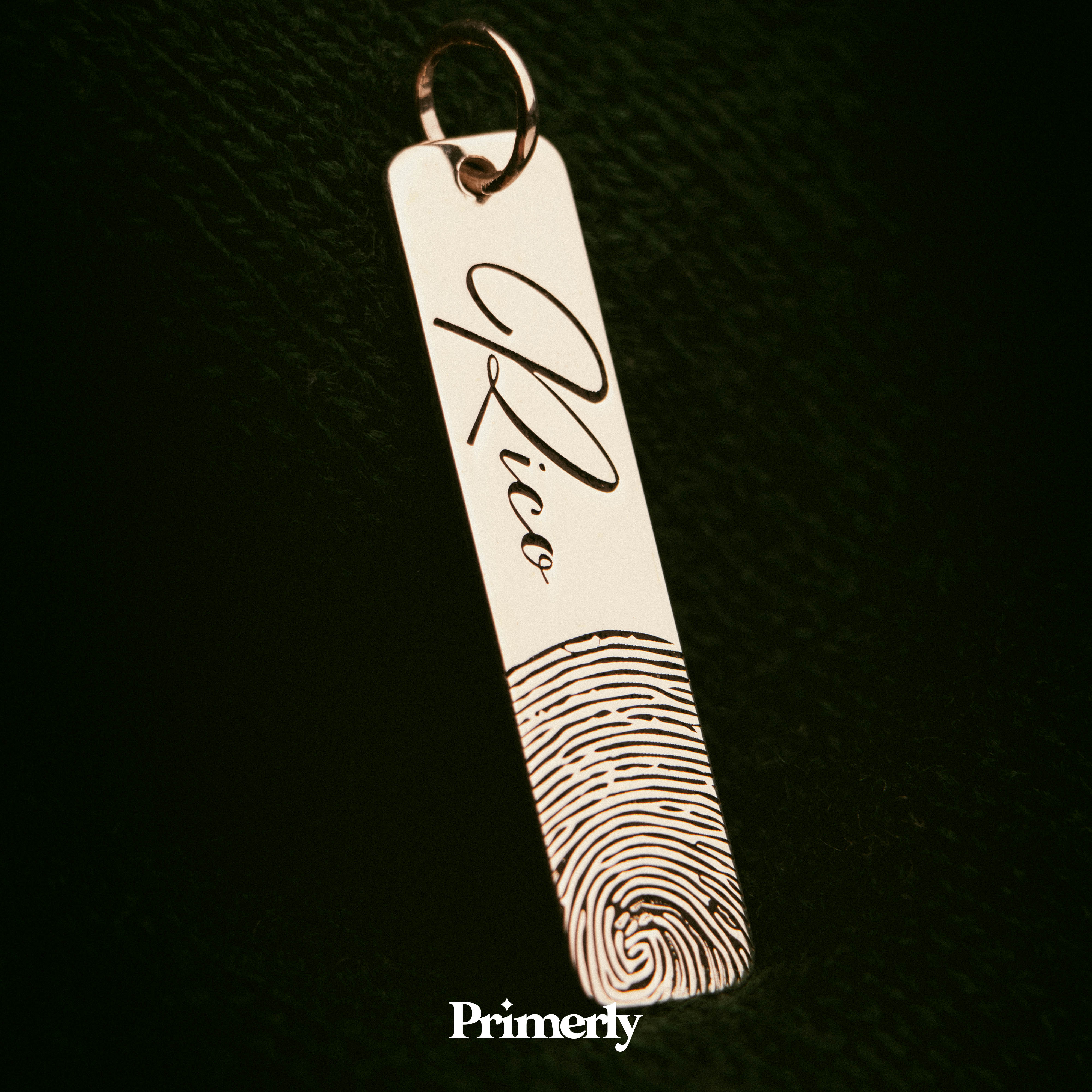 Etiqueta Huella Personalizable Plata .925