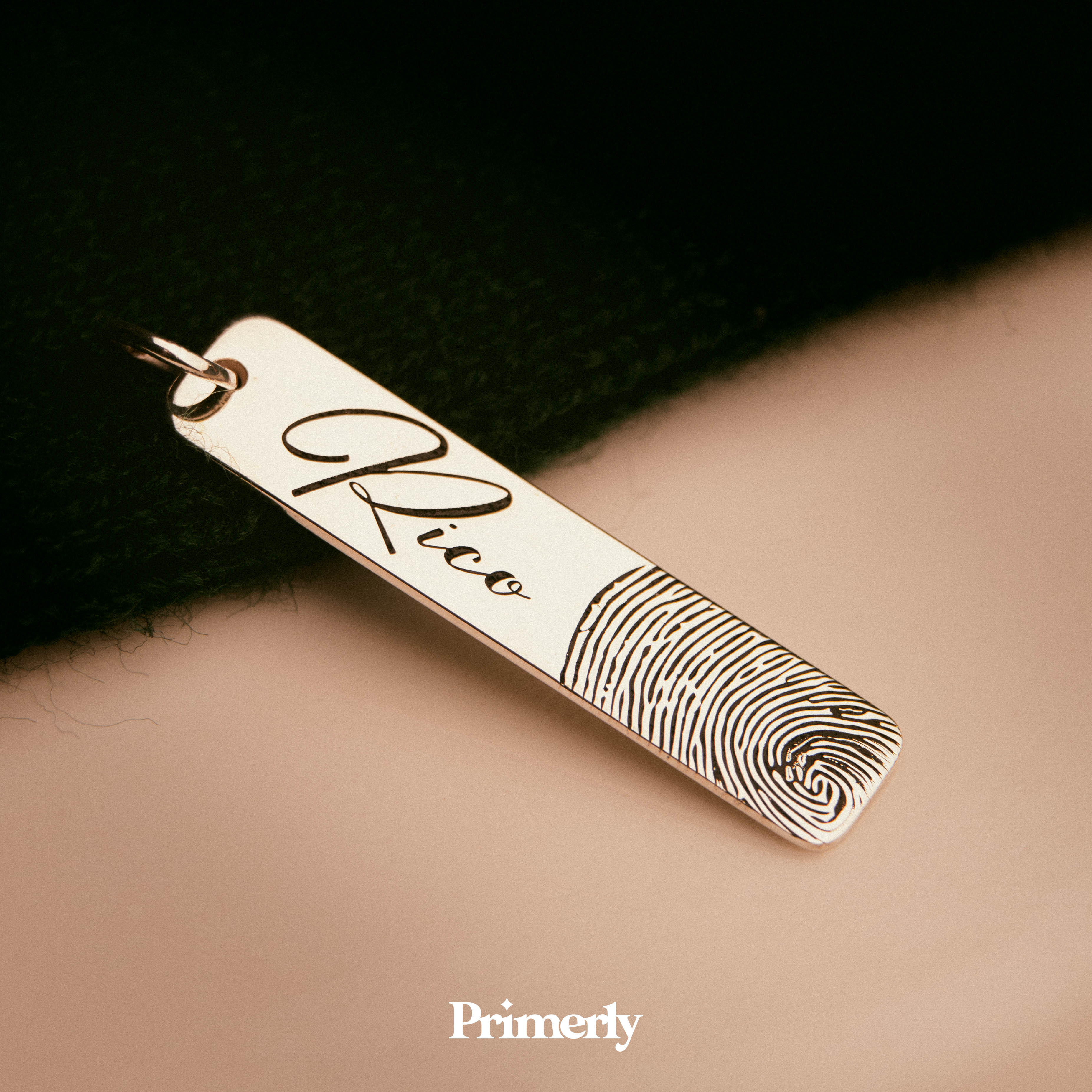Etiqueta Huella Personalizable Plata .925