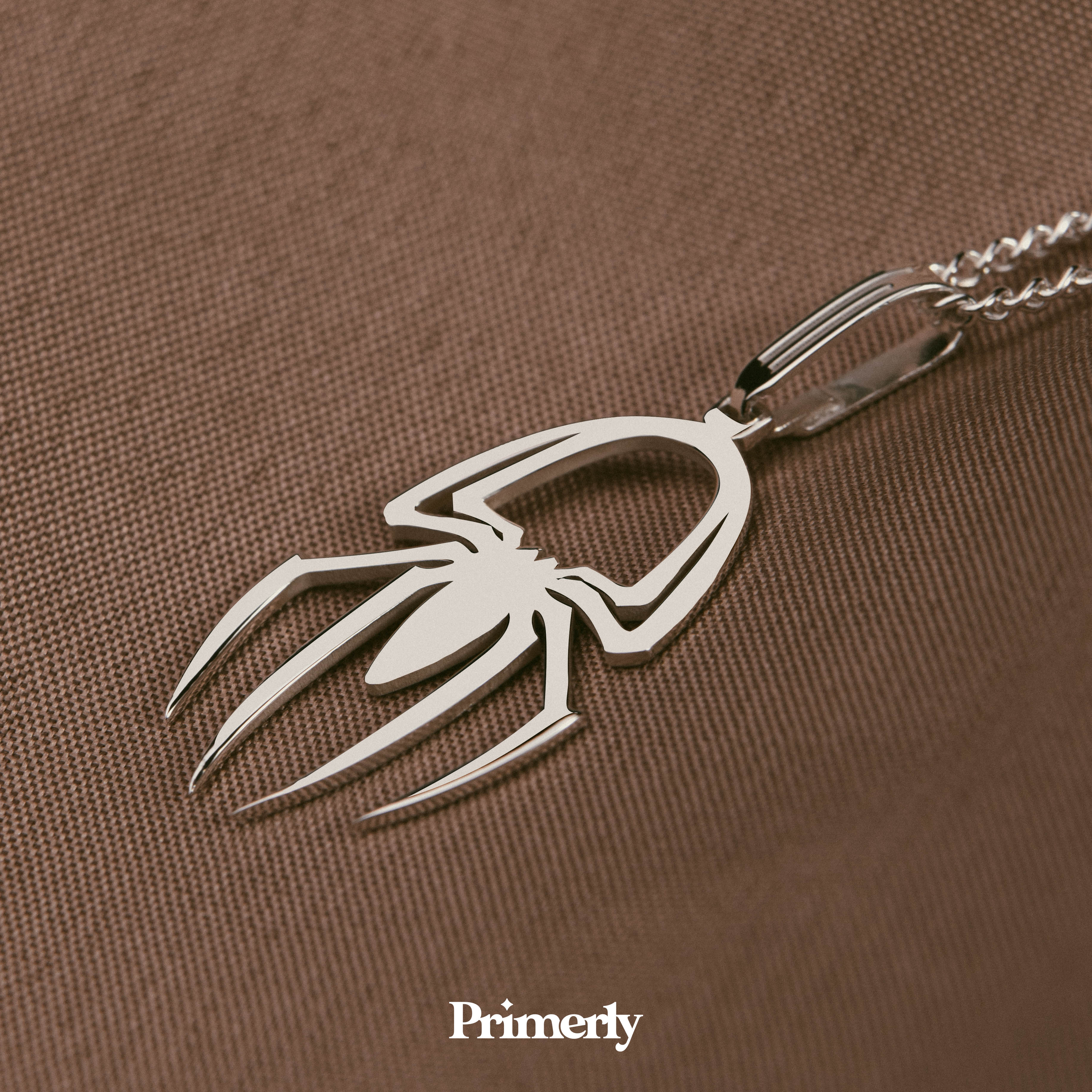 Collar Dije Grande Spiderman Plata .925