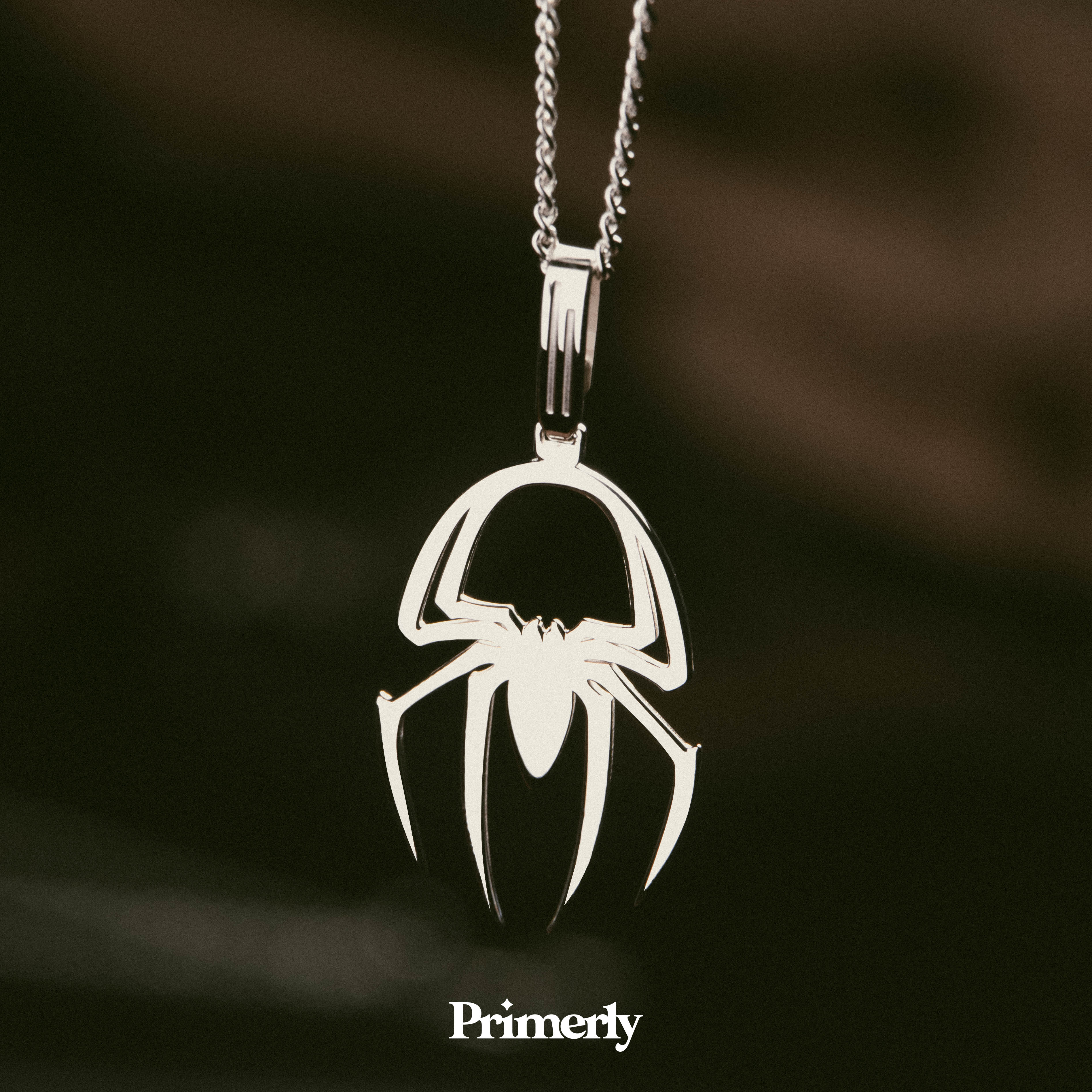 Collar Dije Grande Spiderman Plata .925
