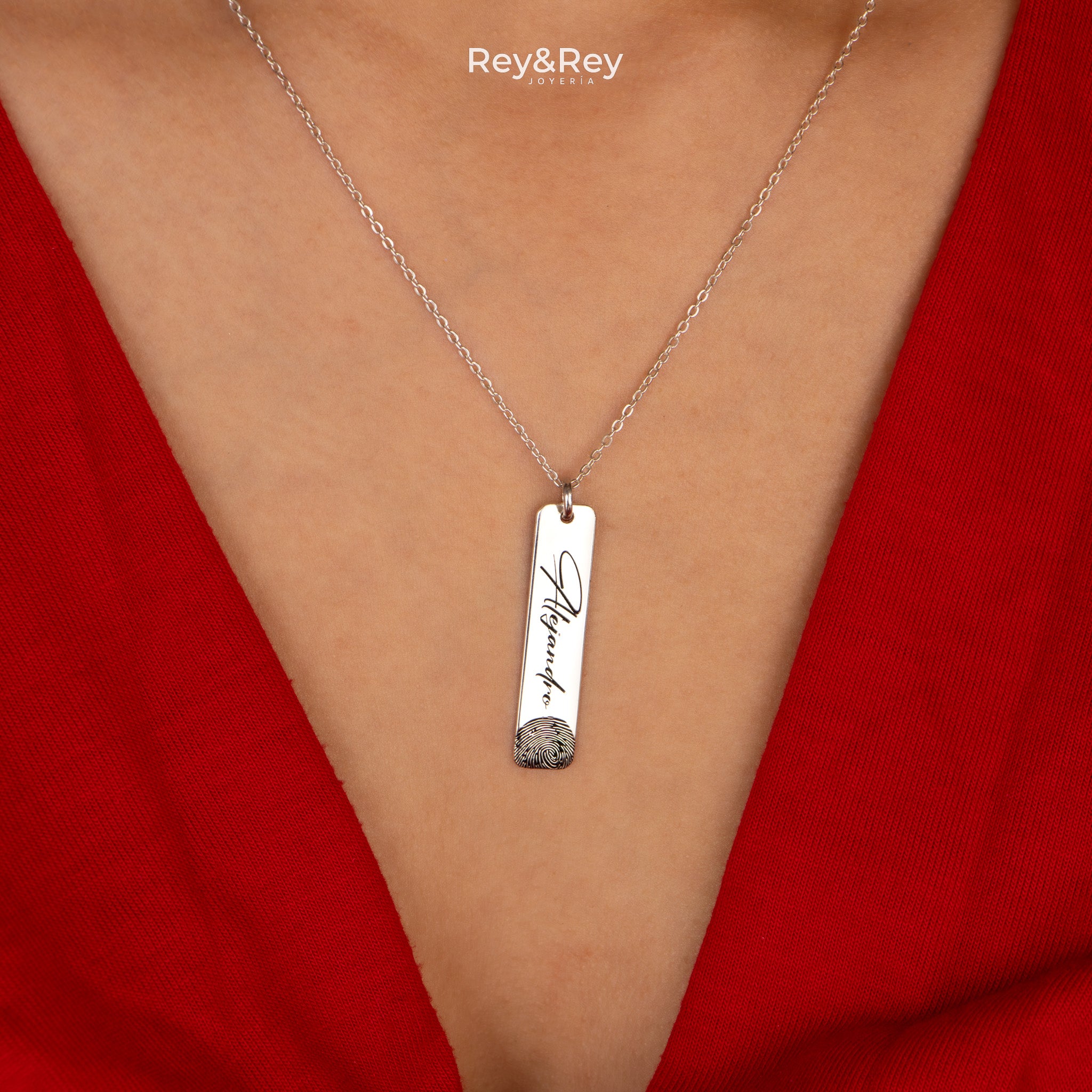 Etiqueta Huella Personalizable Plata .925
