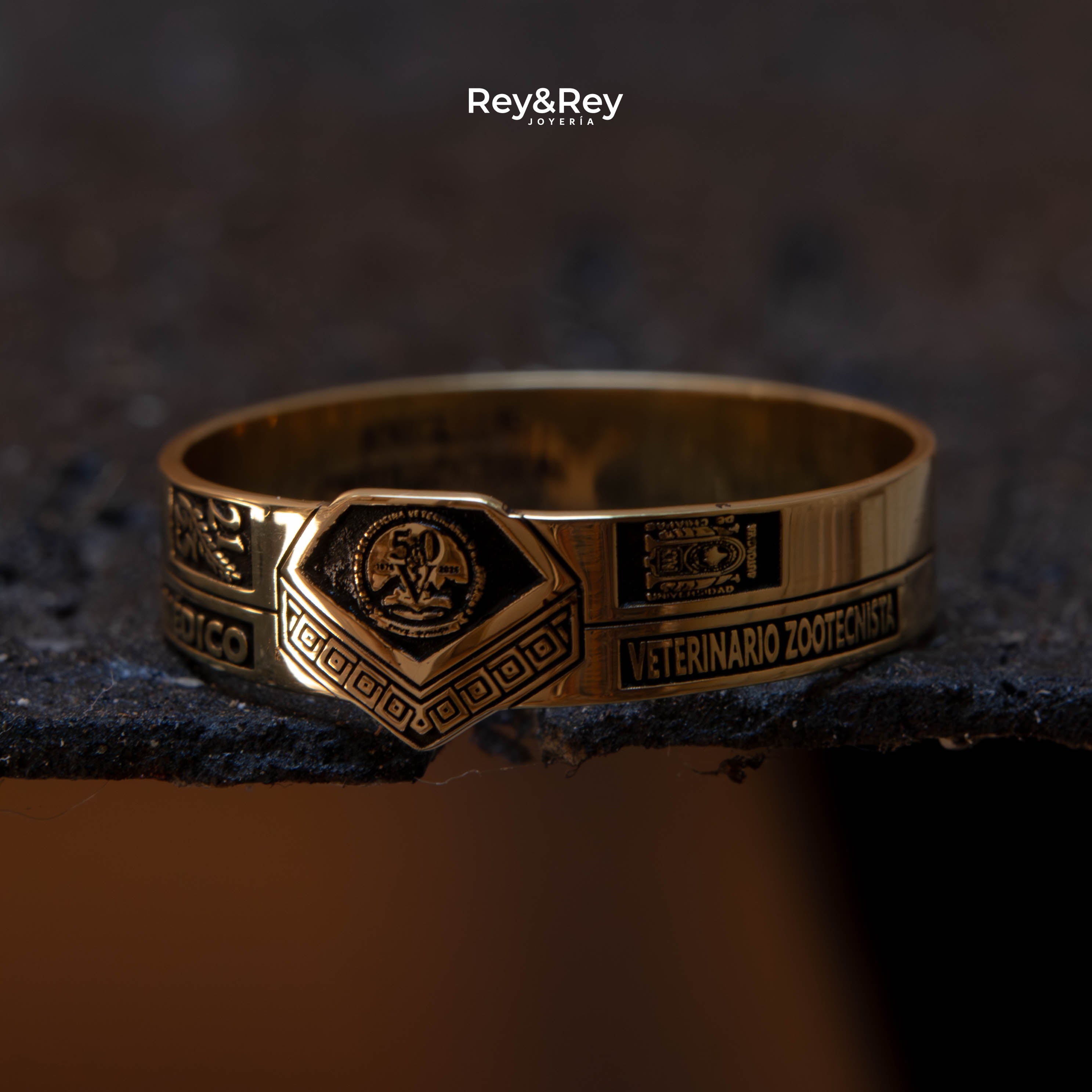 Anillo Graduación Alianza Grecas Oro 10k