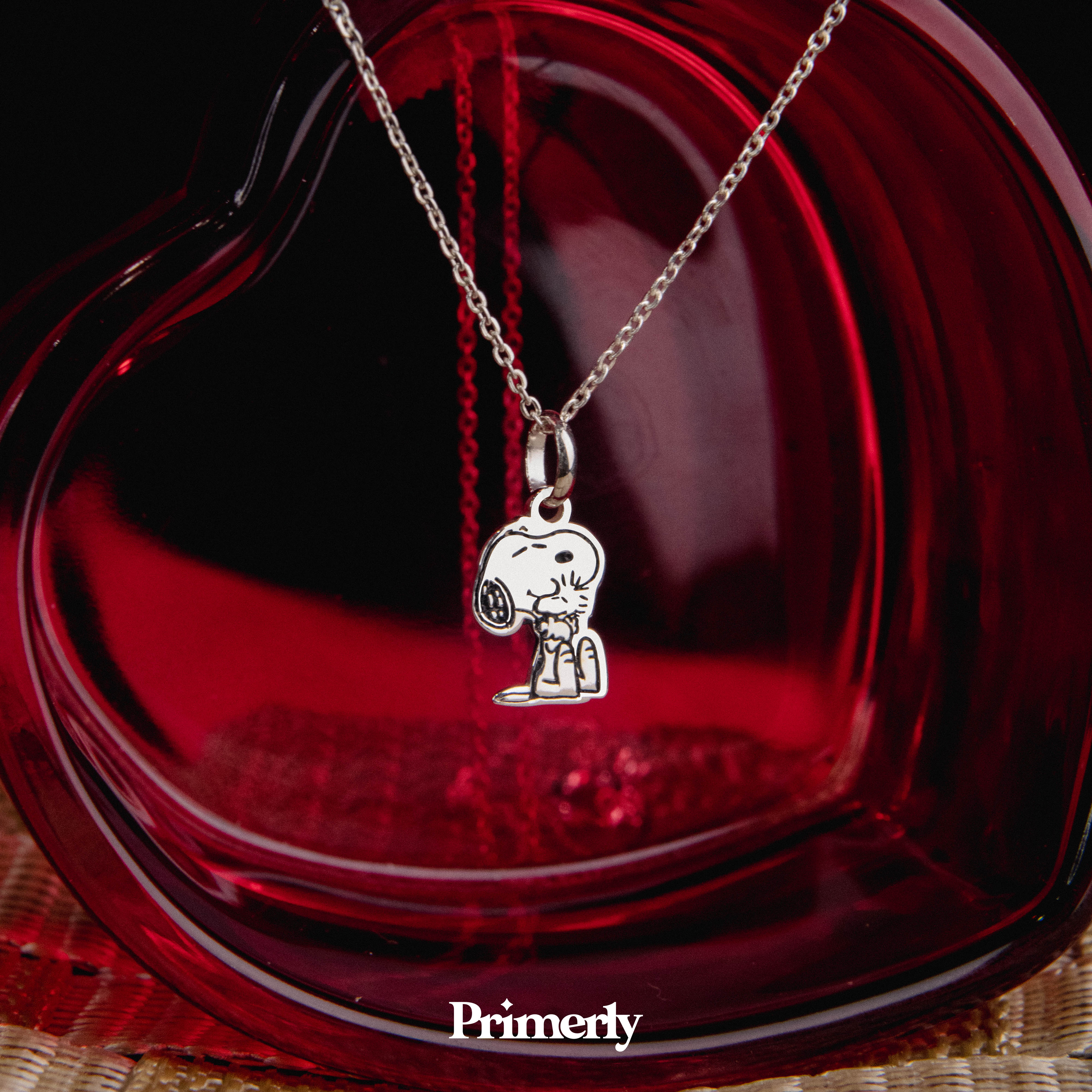 Collar Snoopy Sentado Mini Plata .925