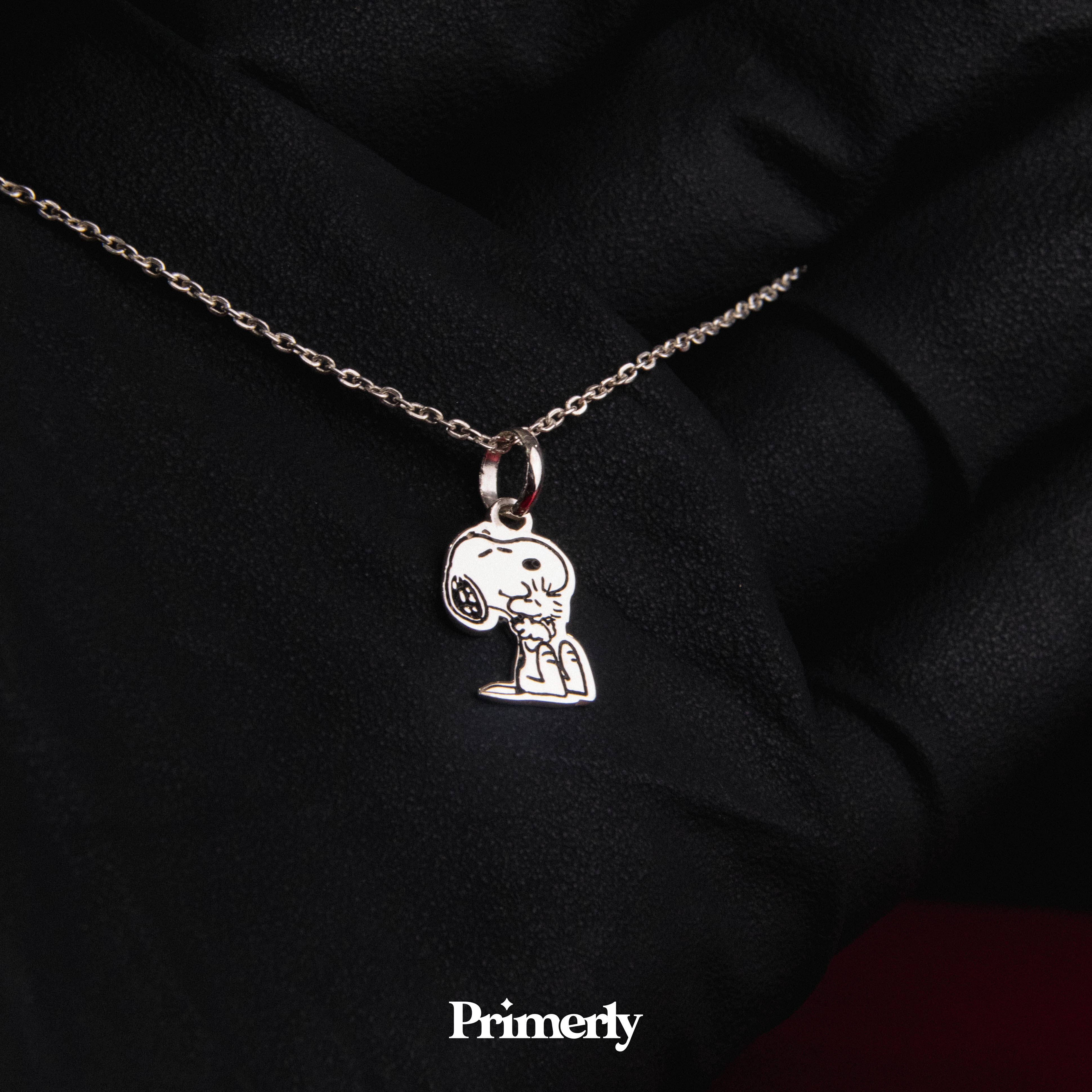 Collar Snoopy Sentado Mini Plata .925