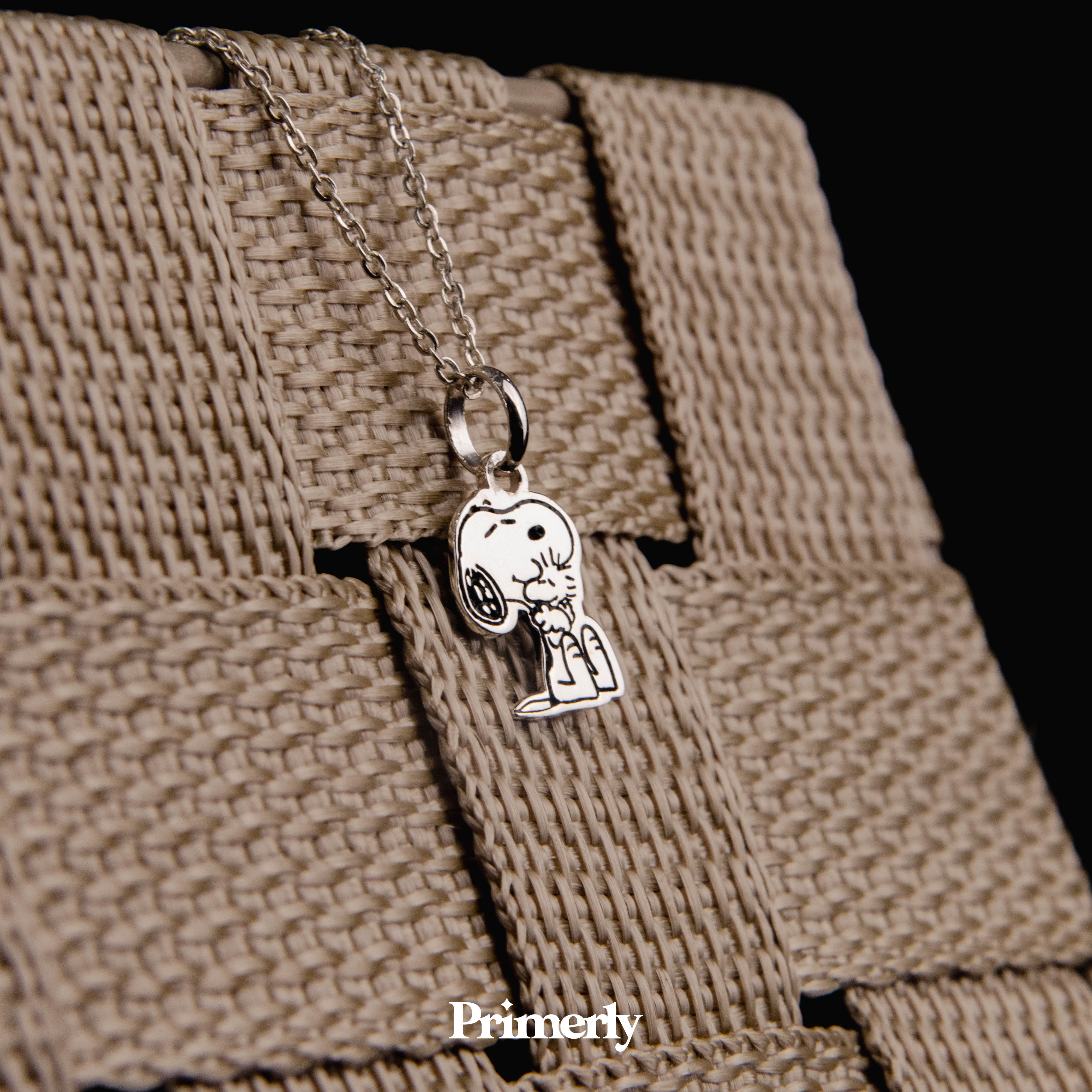 Collar Snoopy Sentado Mini Plata .925