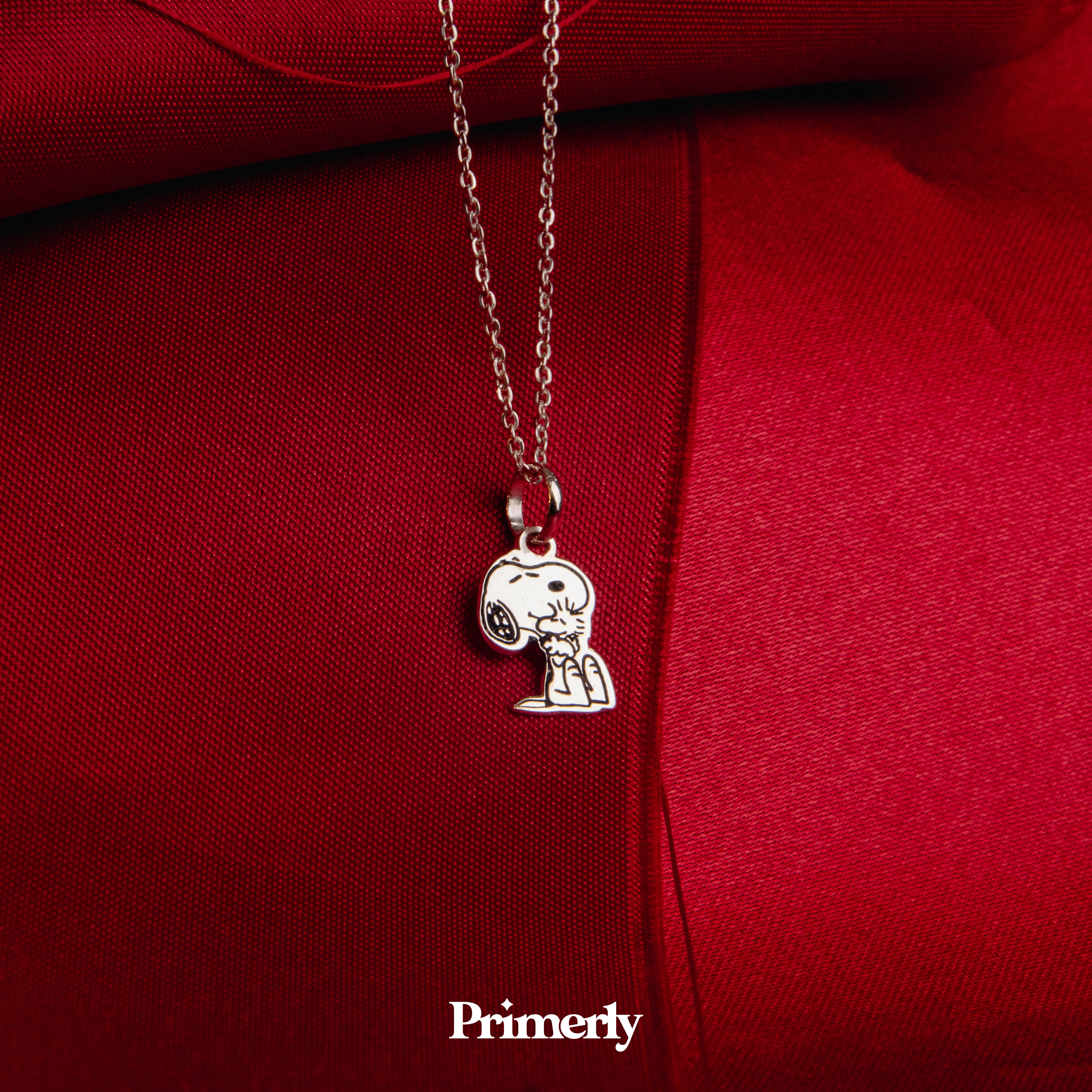 Collar Snoopy Sentado Mini Plata .925