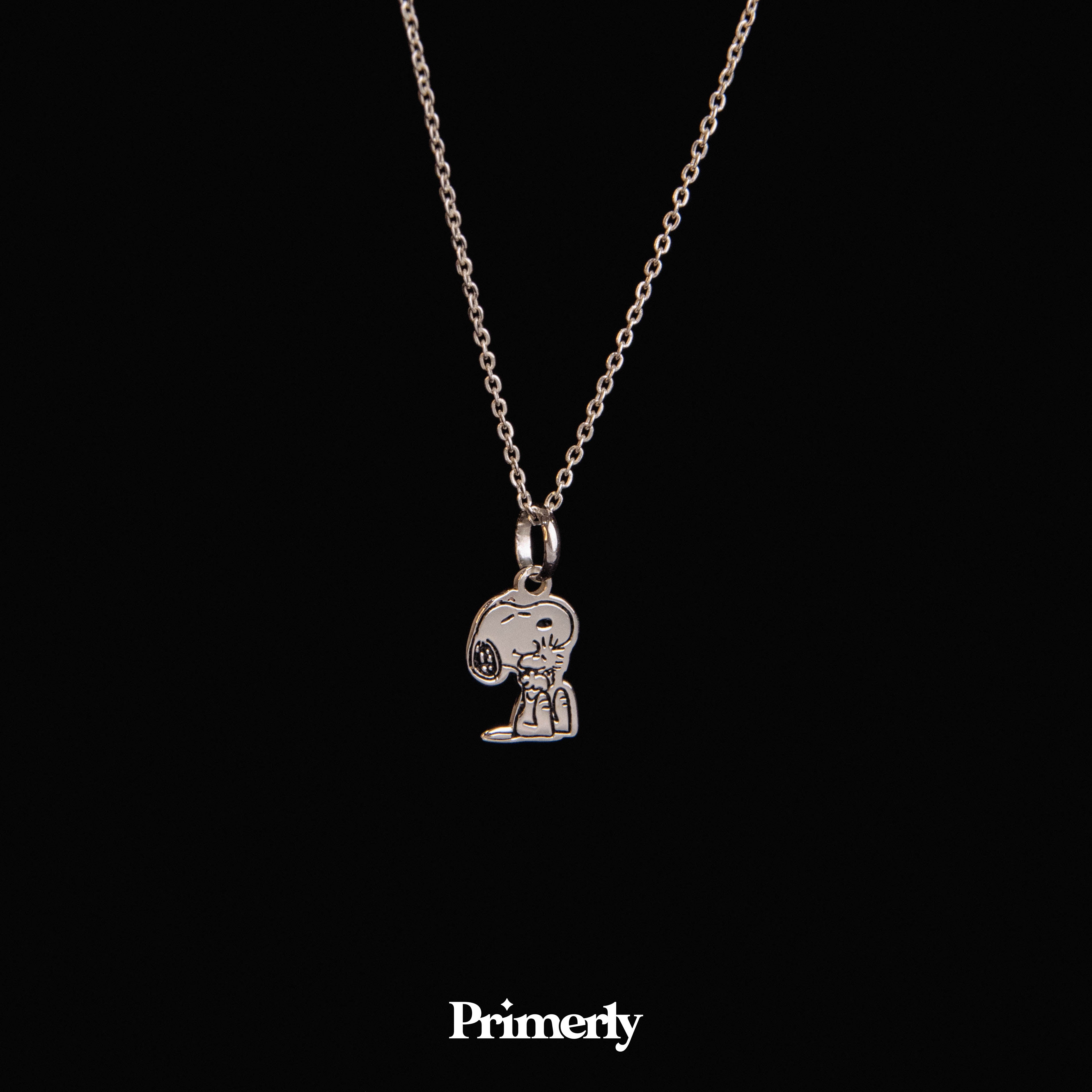 Collar Snoopy Sentado Mini Plata .925