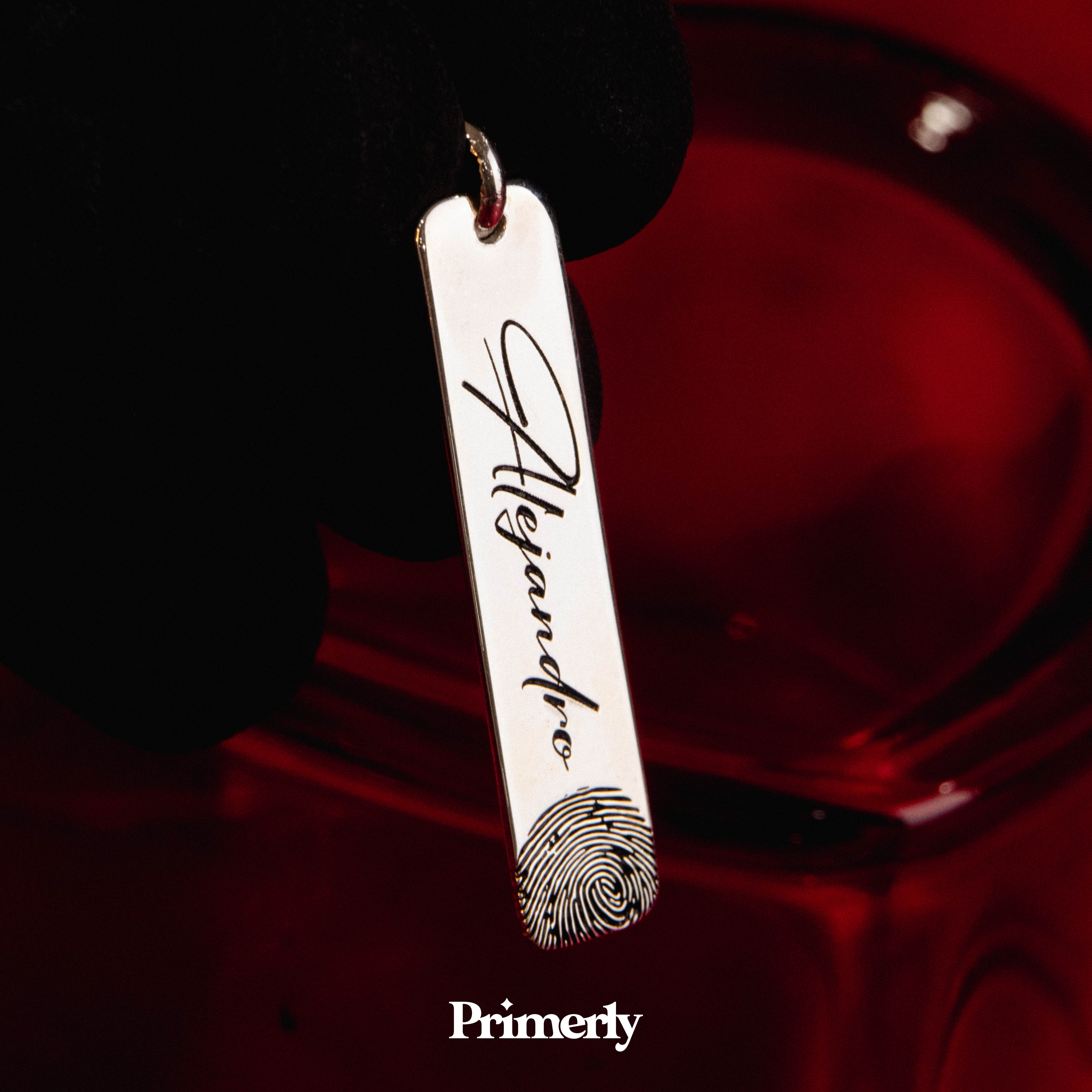 Etiqueta Huella Personalizable Plata .925