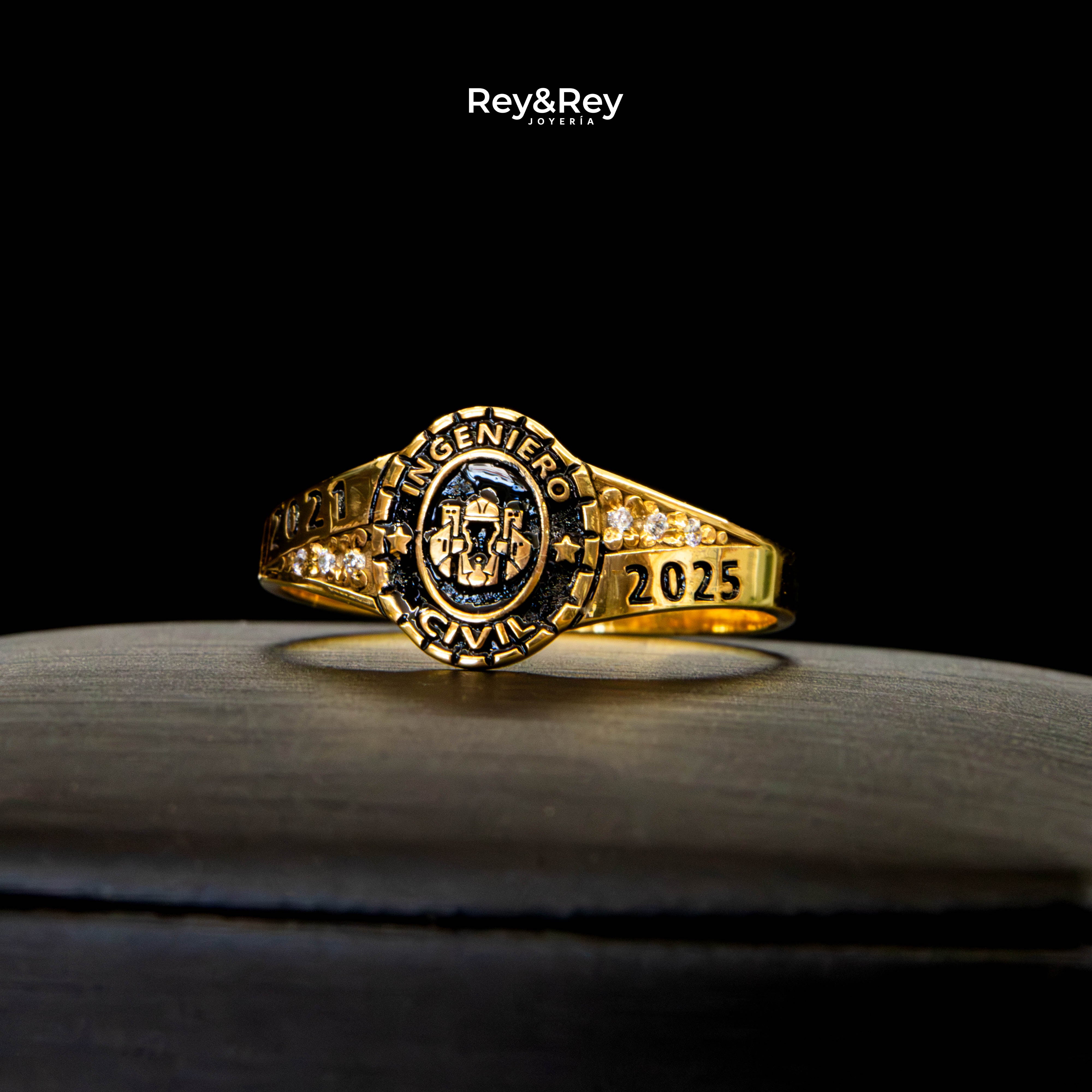 Anillo Graduacion Continente Oro