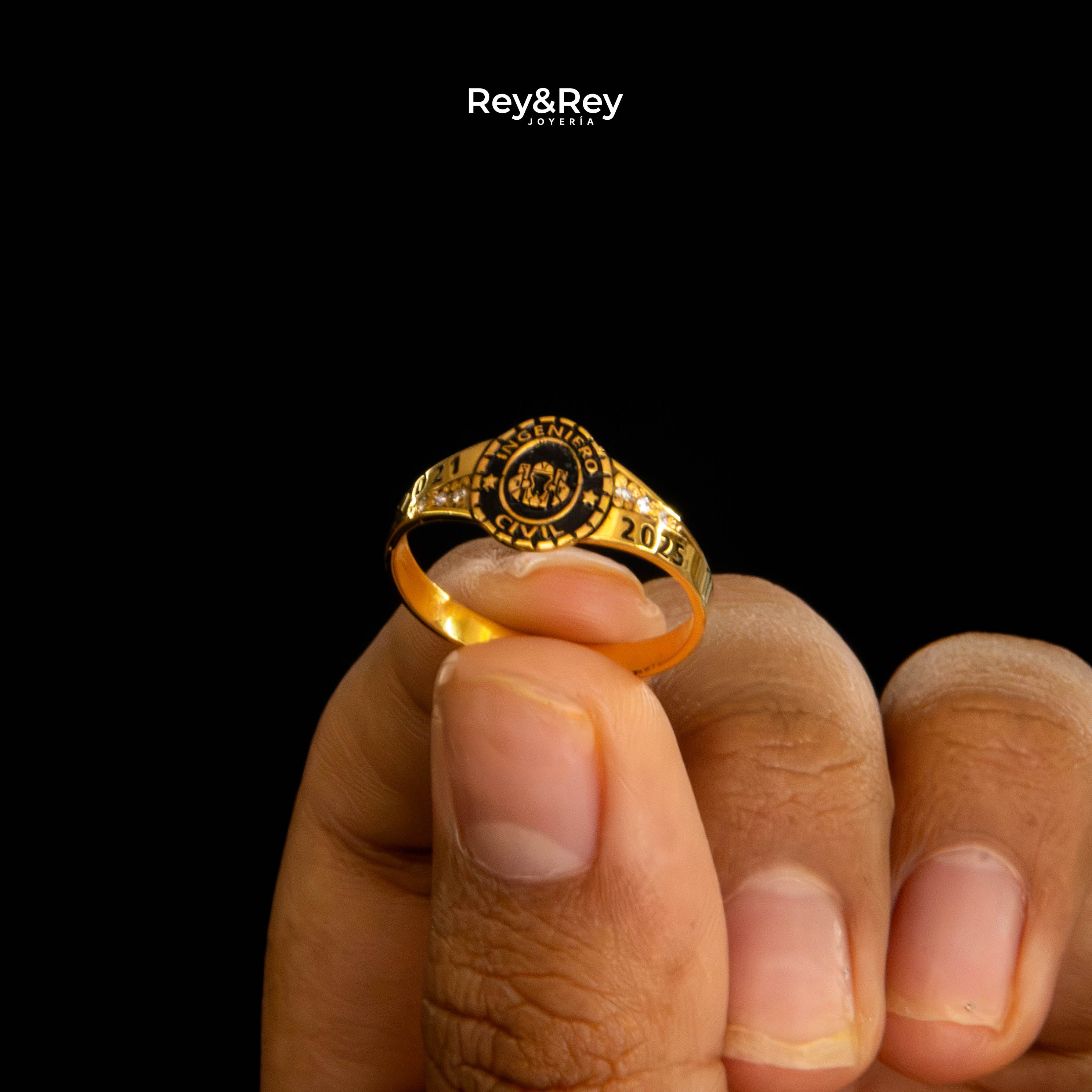 Anillo Graduacion Continente Oro