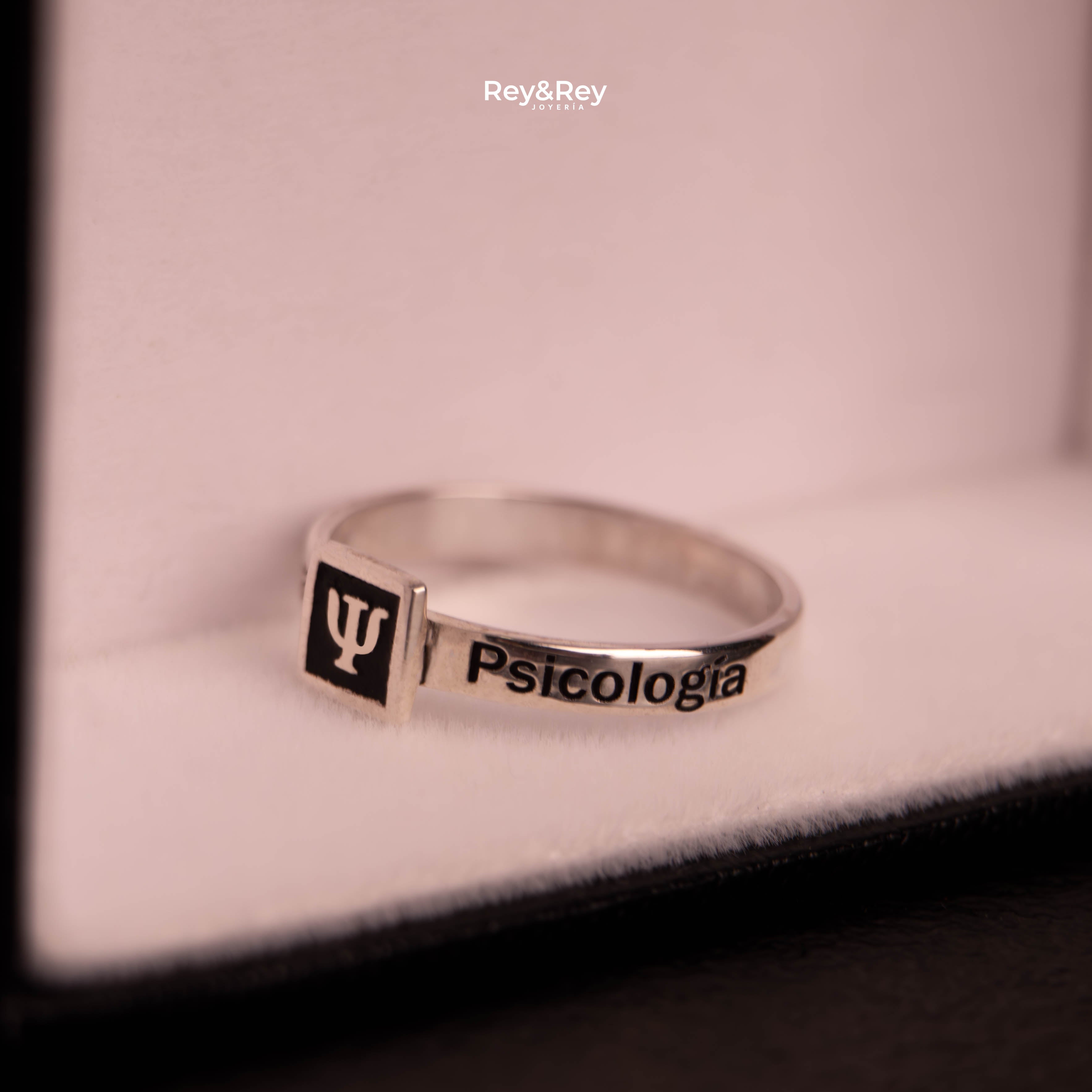 Anillo Graduación Square Plata