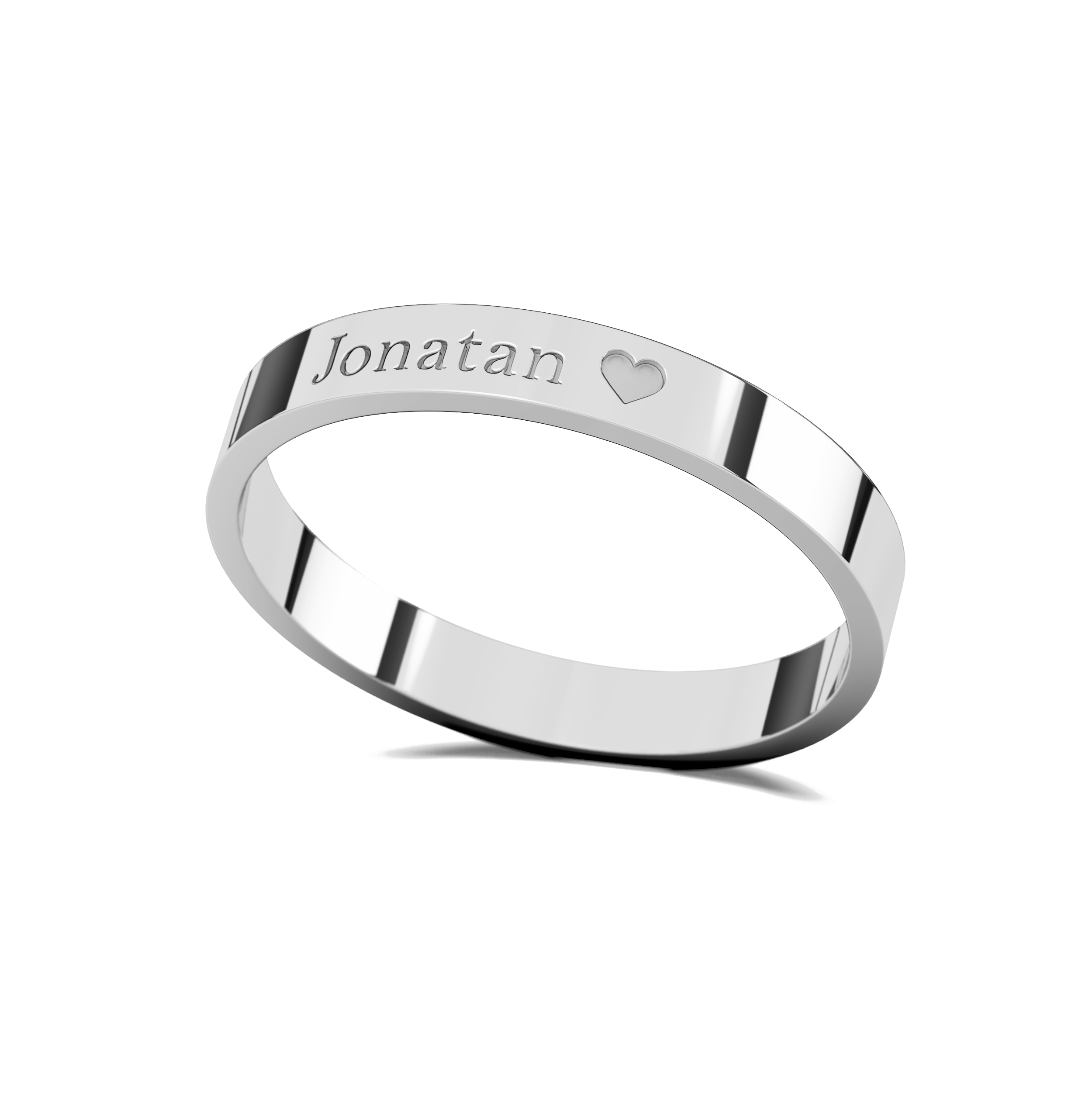 Anillo Personalizable Flat S Name Plata
