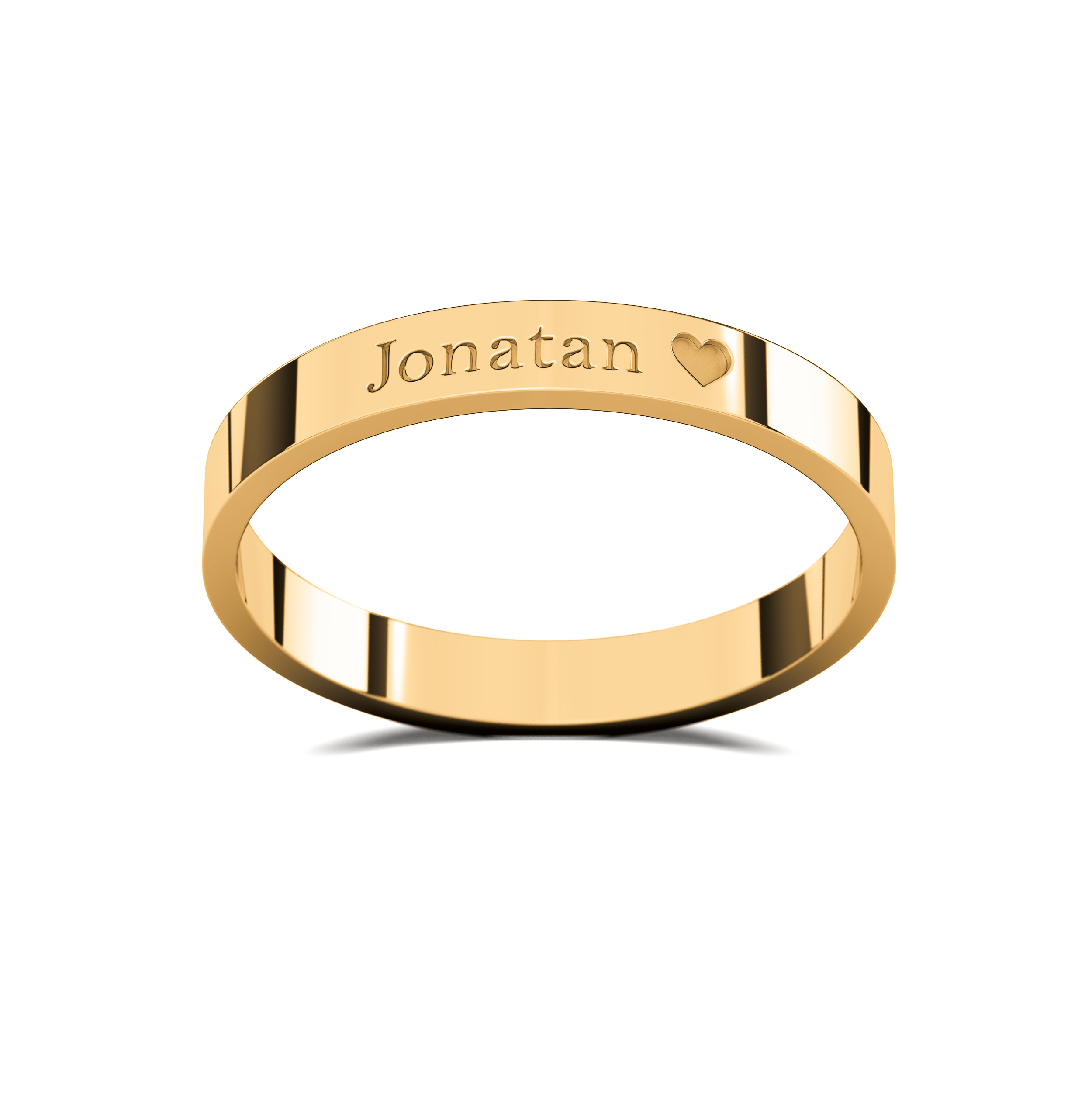 Anillo Personalizable Flat S Name Oro 10k