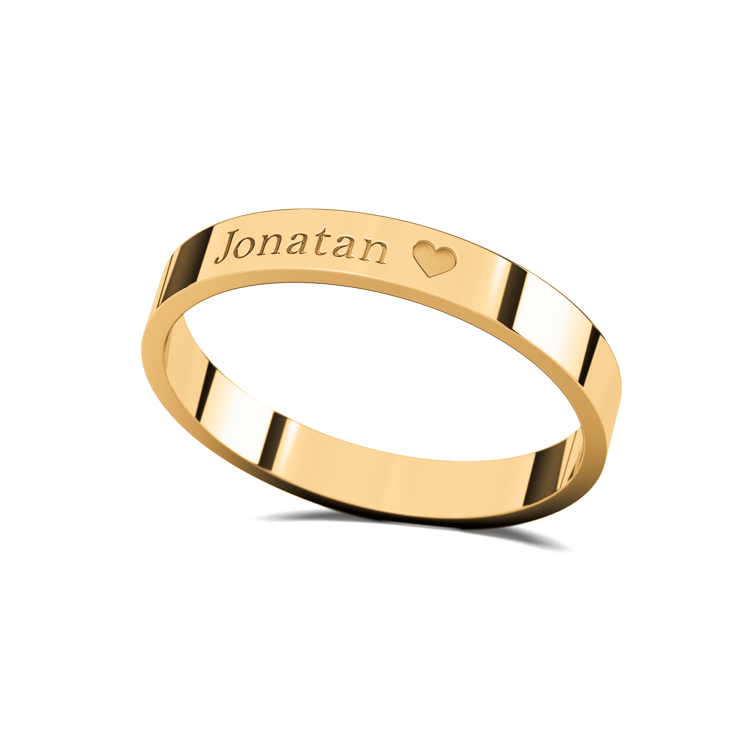 Anillo Personalizable Flat S Name Oro 10k