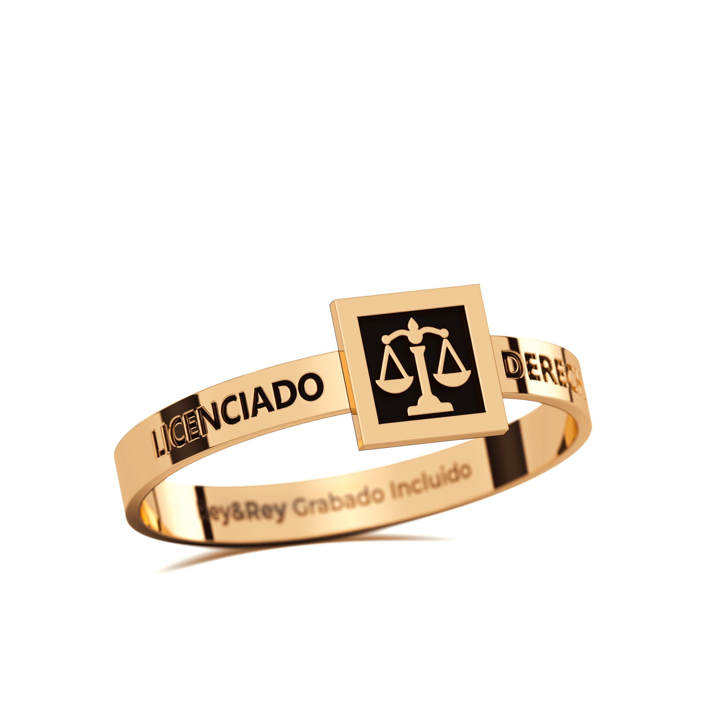Anillo Graduación Square Plata