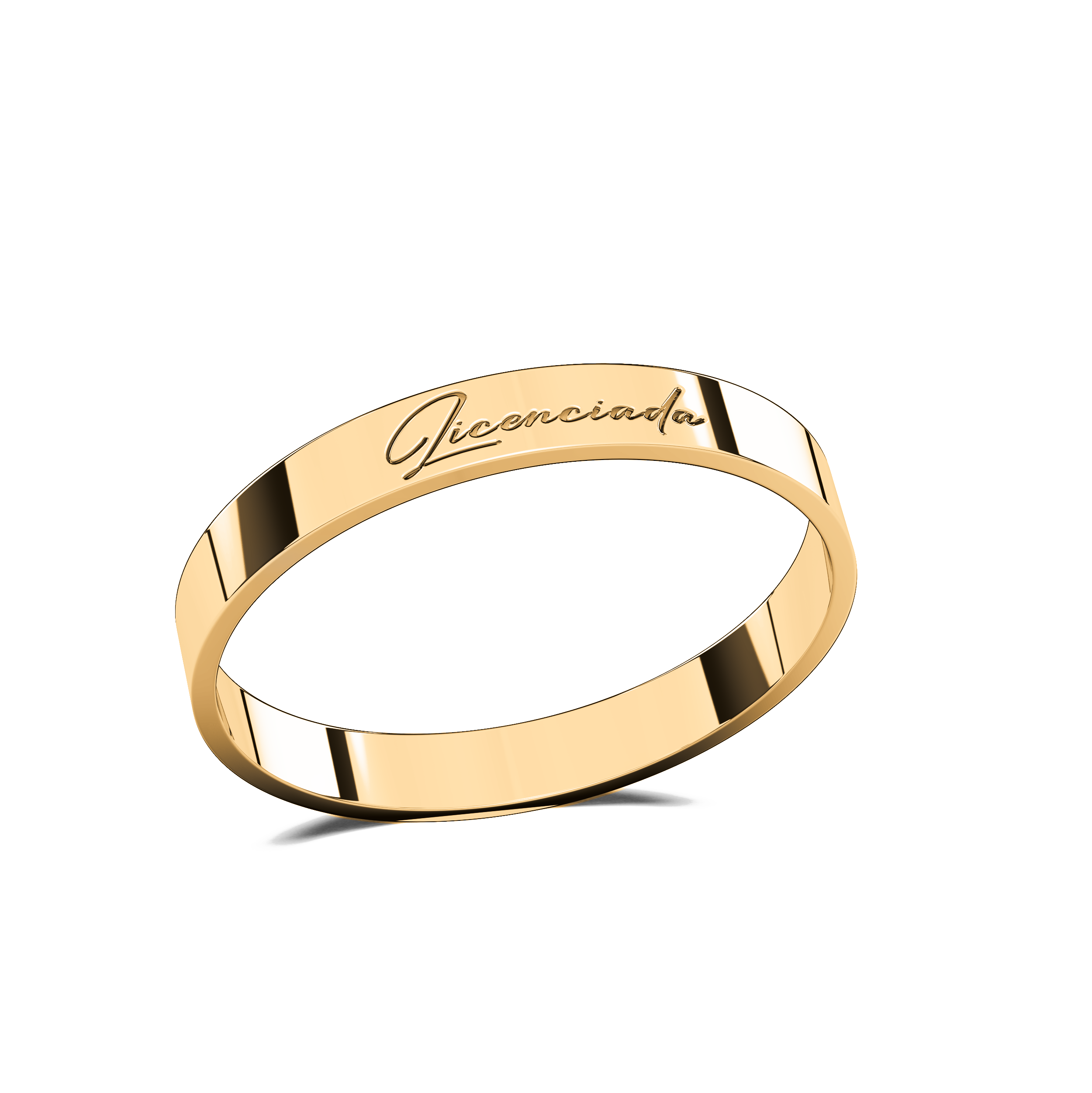 Anillo Graduación Lettering Plata