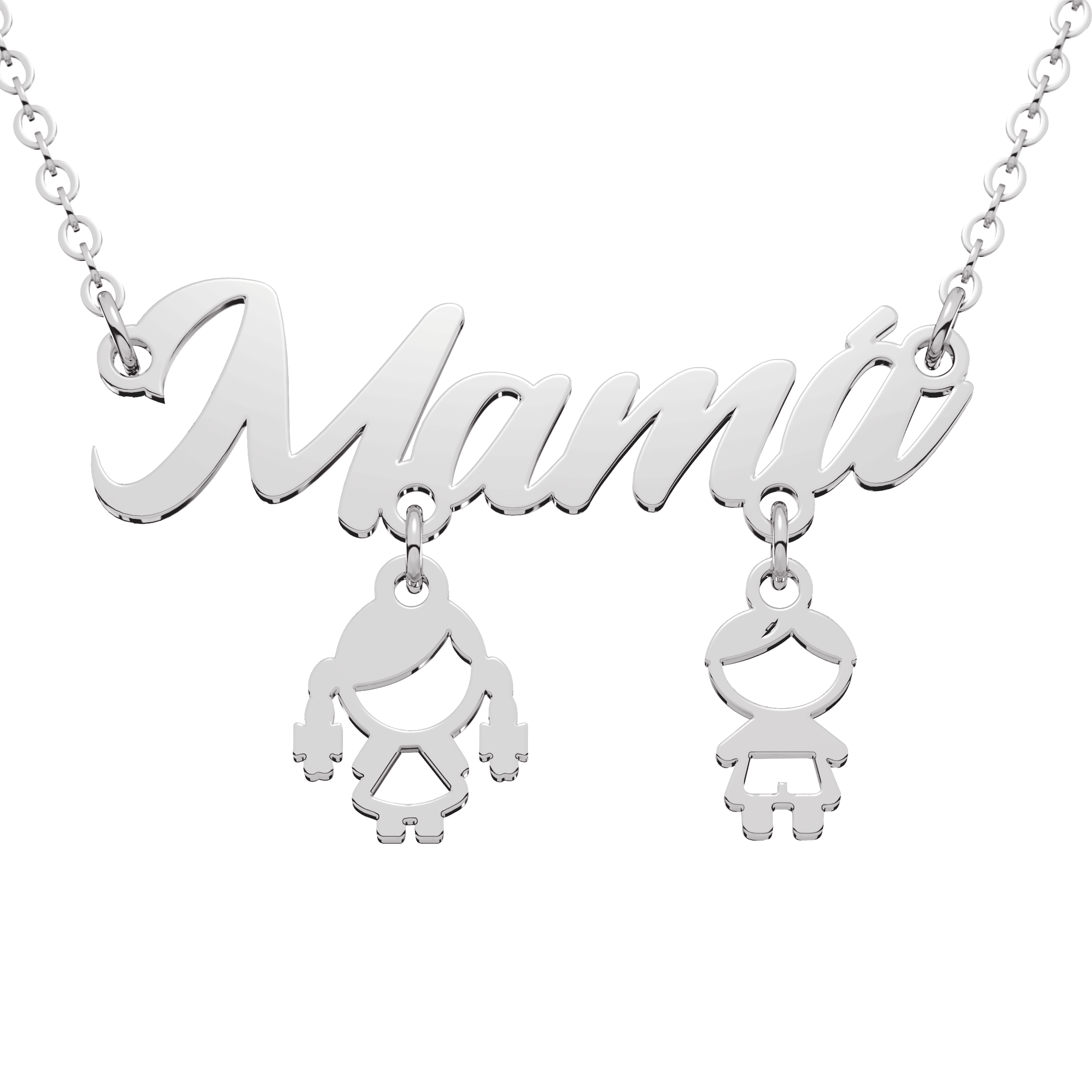 Collar Mama Niños Personalizable Plata .925