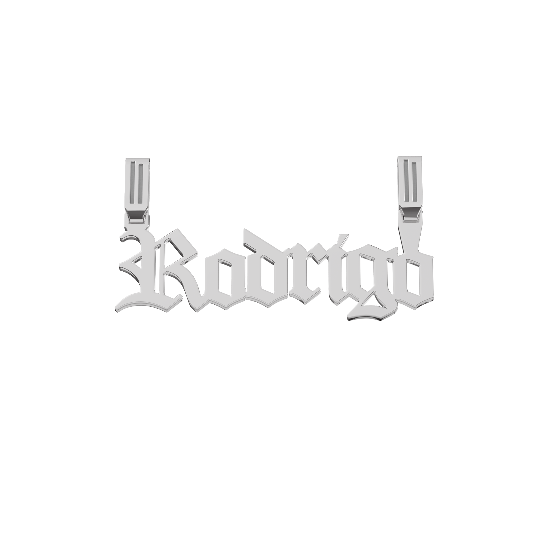 Dije Nombre Monarca Personalizable de Plata .925