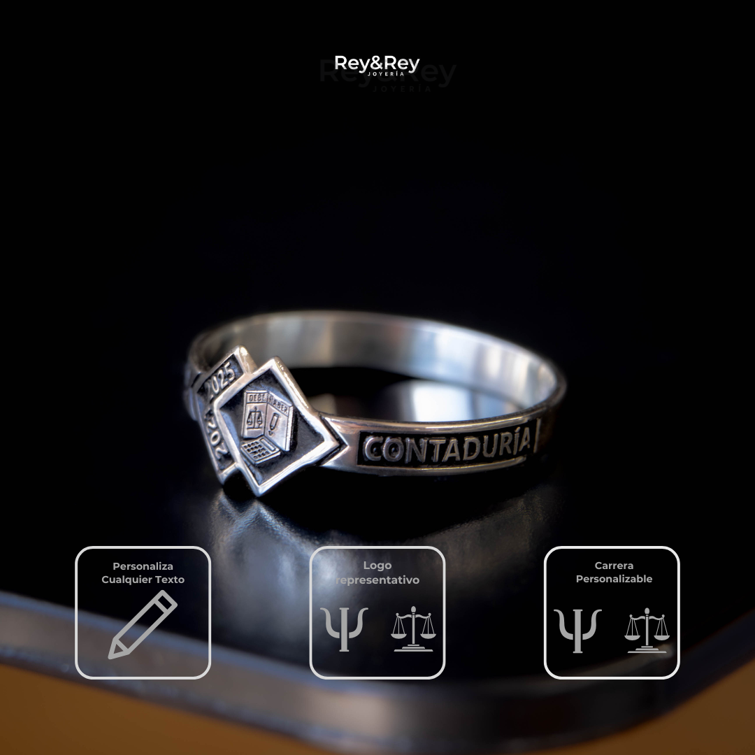 Anillo Graduación Skalon Plata