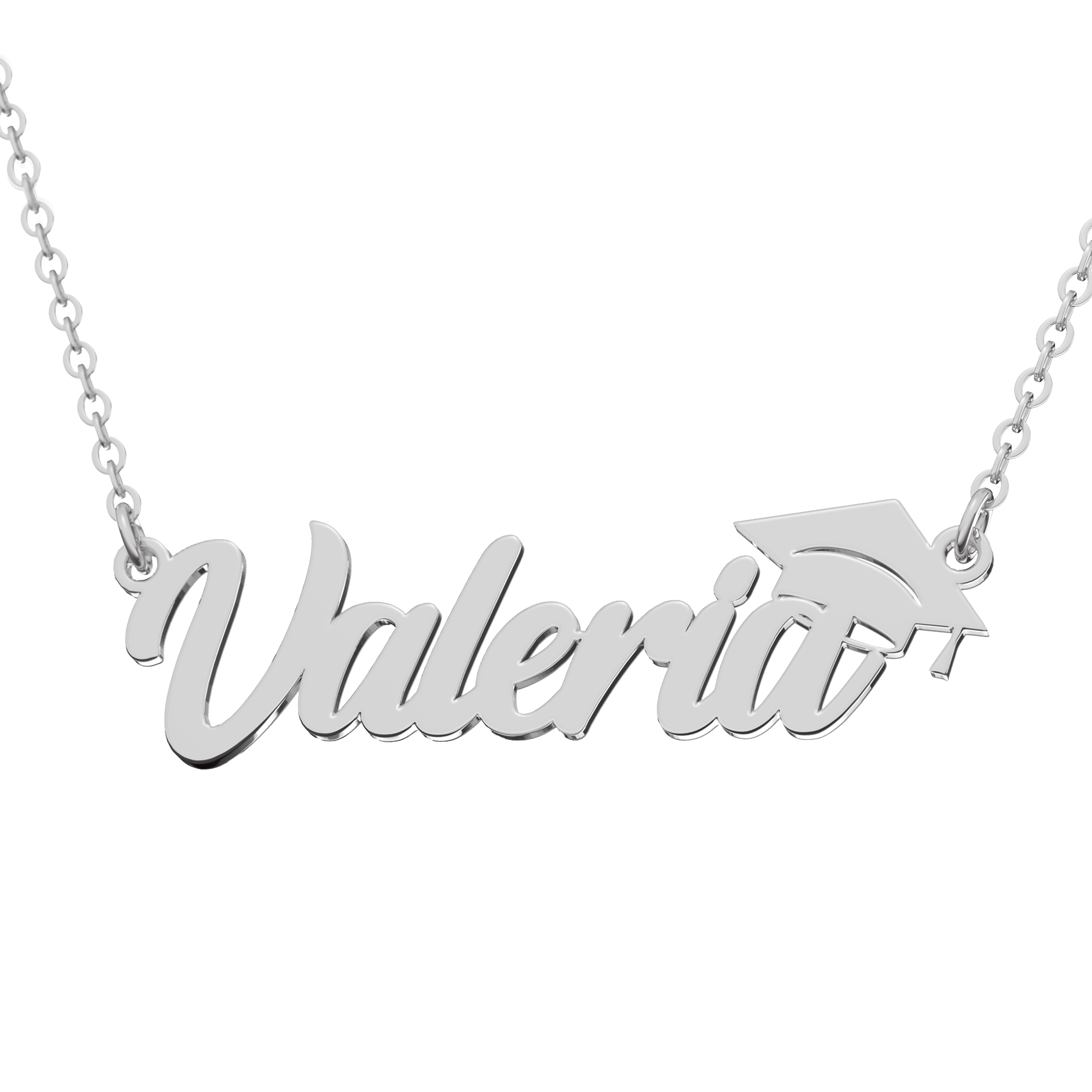 Collar Birrete Graduación Personalizable Plata .925