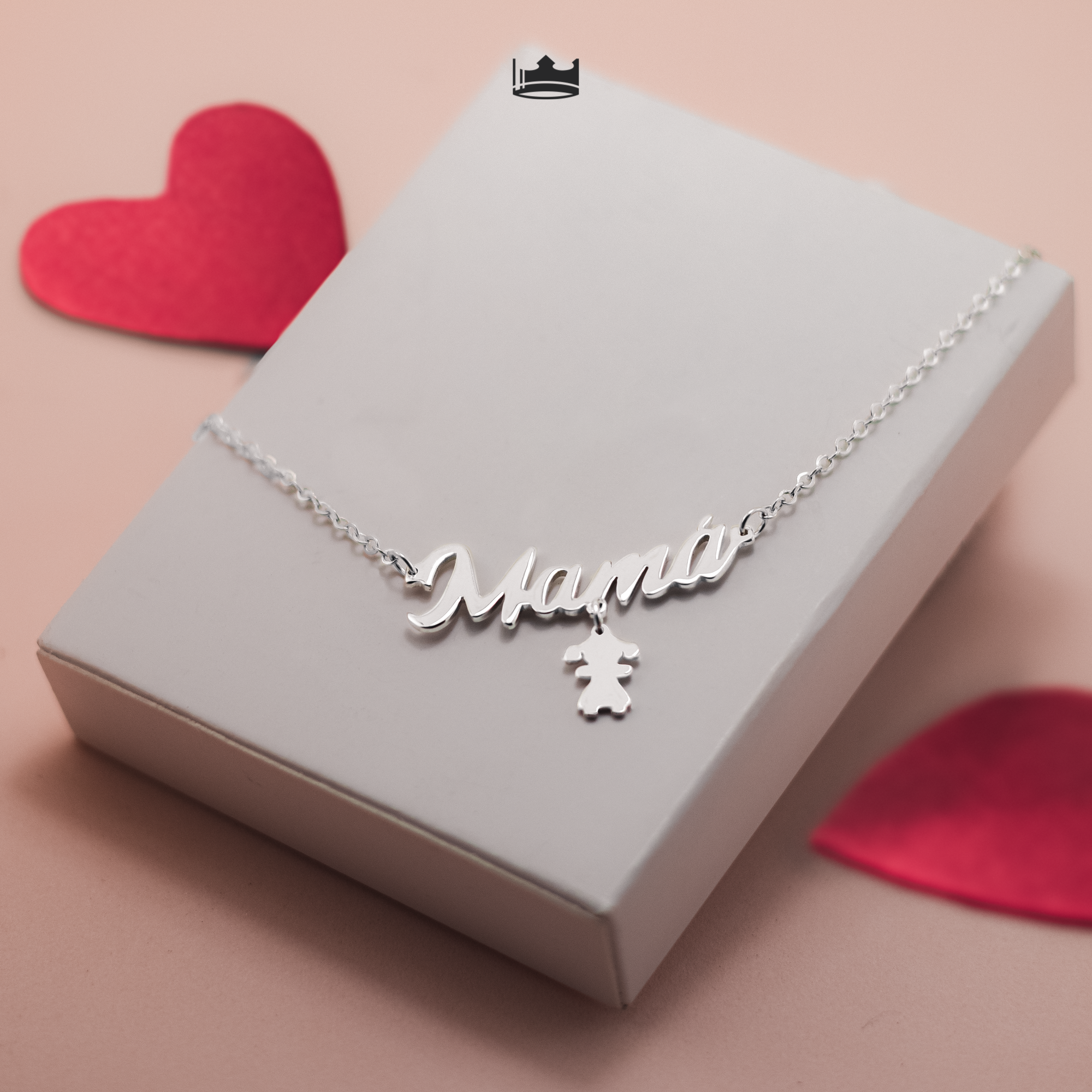 Collar Mama Niños Personalizable Plata .925