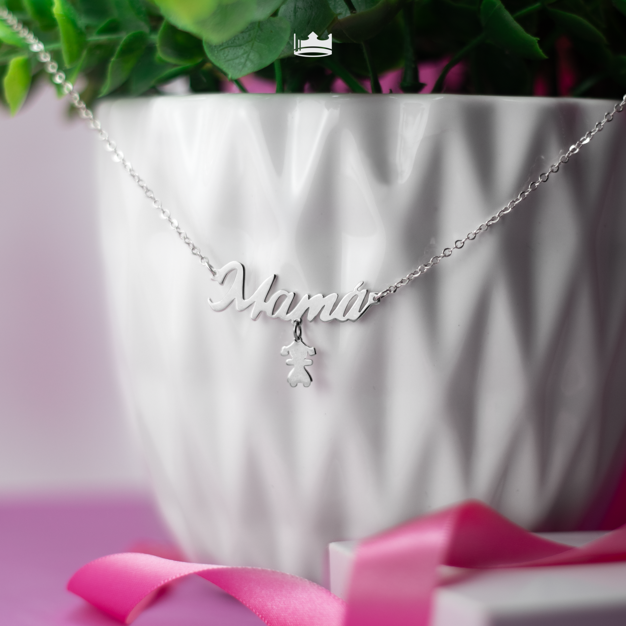 Collar Mama Niños Personalizable Plata .925